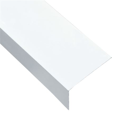 vidaXL Feuilles d'angle à 90° en L 5 pcs Aluminium Blanc 170cm 60x40mm