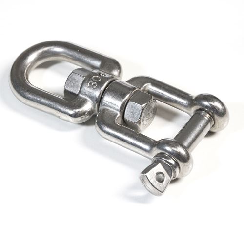 AMANKA Émerillon avec Manille de levage ouverture à vis 10x125mm en acier inox pour accrocher sièges