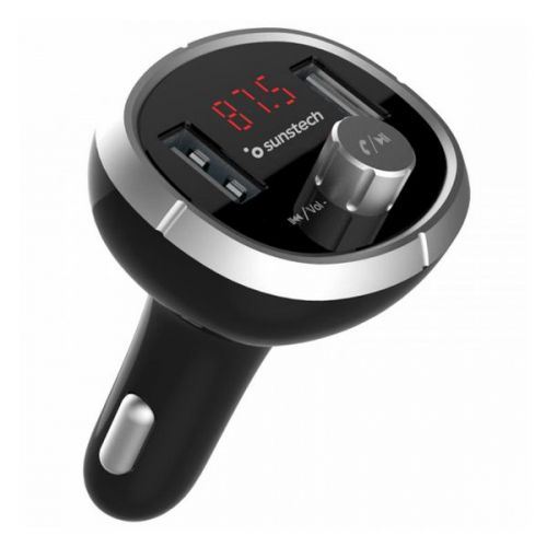Lecteur MP3 et émetteur FM Bluetooth pour voiture Sunstech FMT400BT Radio FM Noir