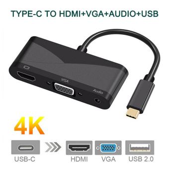 0€01 sur USB C Type d'adaptateur HDMI VGA C HDMI 4K Thunderbolt 3 pour  macbook oriMac - Électricité et domotique - Achat & prix