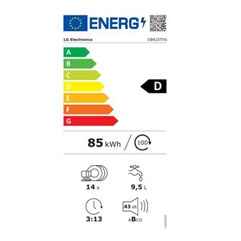 Lave vaisselle encastrable LG DB425TXS