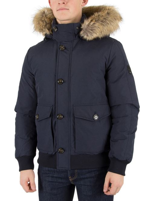 Tommy Hilfiger Homme Blouson aviateur Hampton Down, Bleu