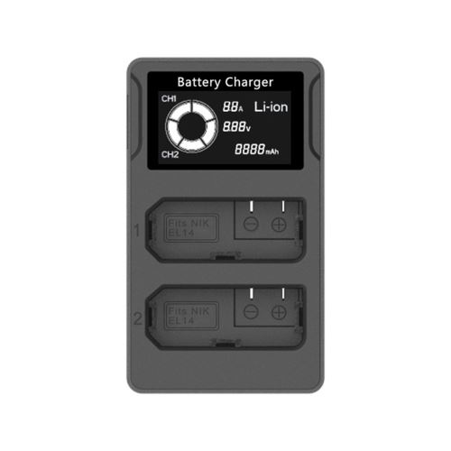 EN-EL14 EL14A batterie LED Chargeur pour Nikon P7800, D5300, D5200, D3200, D3300, D5100