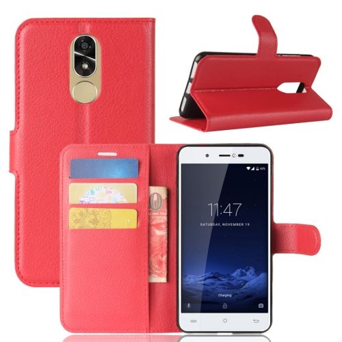 CUBOT Note Plus Housse Etui Cuir PU Texture Litchi Rouge ALS51252