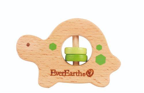 Everearth Tortue à anneaux gris 9 cm blanc