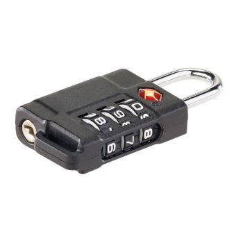 2 Cadenas à Code TSA Pour Valise - 3 Chiffres, Câble Acier Inclus, Alliage Zinc, Noir