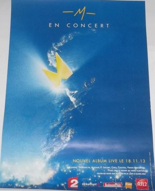 M - Mathieu CHEDID - 40x60 cm - AFFICHE / POSTER