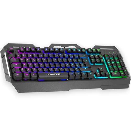 Clavier gamer semi-mécanique et rétro éclairage RGB - frappe silencieuse - Chassis alu