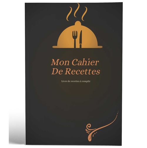 Mon cahier de recettes | Livre de recettes à remplir | Design Gastro