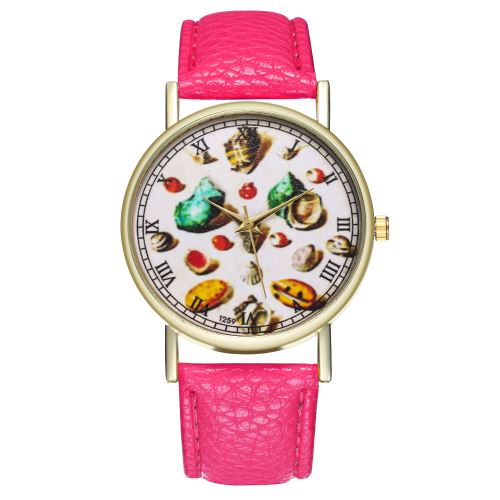Montre à quartz T259-A pour hommes, montre de collection, illustration de la coquille classique classiqueRoseCamine