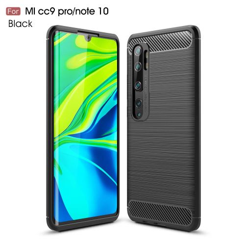 Coque de protection pour Xiaomi Mi Note 10 Fibre de Carbone Noir