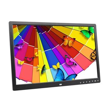 Cadre Photo Numérique 7 Pouces - Écran LED 800x480, Support USB/carte SD, Diaporama, Vidéo, Musique, Formats Multiples, Noir
