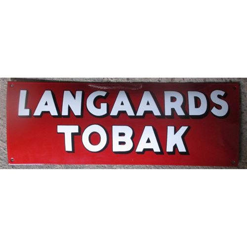 grosse plaque emaillee lancaards tobak tole email deco bar