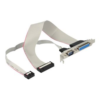 Delock - Panneau série/parallèle - DB-9, DB-25 pour IDC 25 broches, IDC 9 broches (F) - 30 cm - 1
