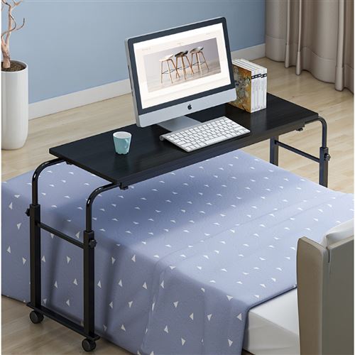 Table d'ordinateur Insma Lenth 120-190cm largeur 40cm hauteur 60-90cm Noir