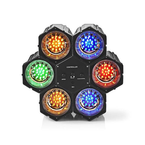 Nedis FUDI211BK6 Lampe Disco Spot Multicolore avec 126 LED