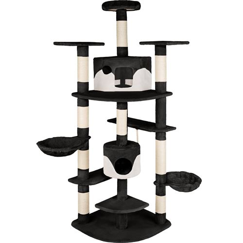 Comparer les prix de TecTake Arbre à Chat NELLY 204 cm - noir/blanc