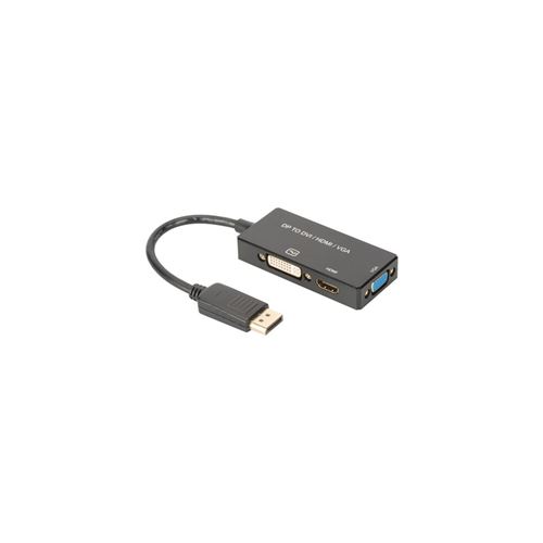Assmann electronic ak-340418-002-s dp, hdmi dvi + vga noir adaptateur et connecteur de câbles asm
