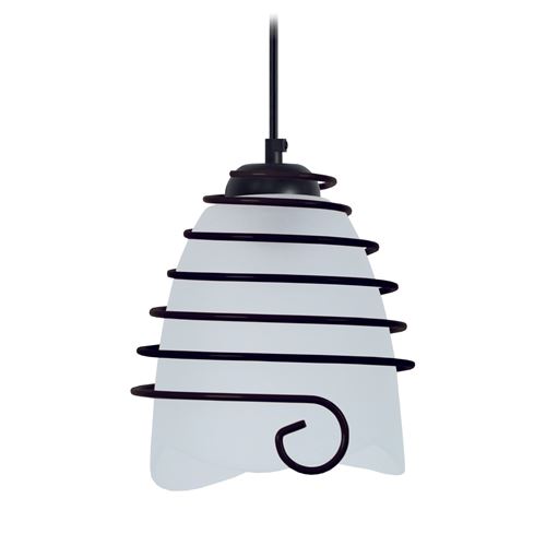 Springs suspension verre centrifugée - 12x12x80 cm - noir tosel 10998
