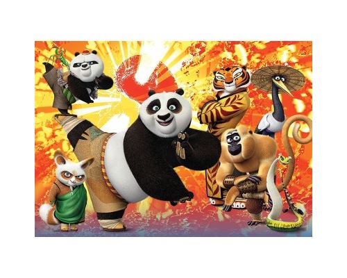 Puzzle 104 Pièces : Dreamworks - Kung Fu Panda 3, Clementoni
