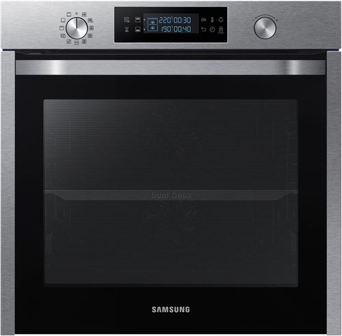 Samsung NV75K5571RS - Four - encastrable - niche - largeur : 56 cm - profondeur : 54.5 cm - hauteur : 57.2 cm - avec système auto-nettoyant - classe A - acier inoxydable