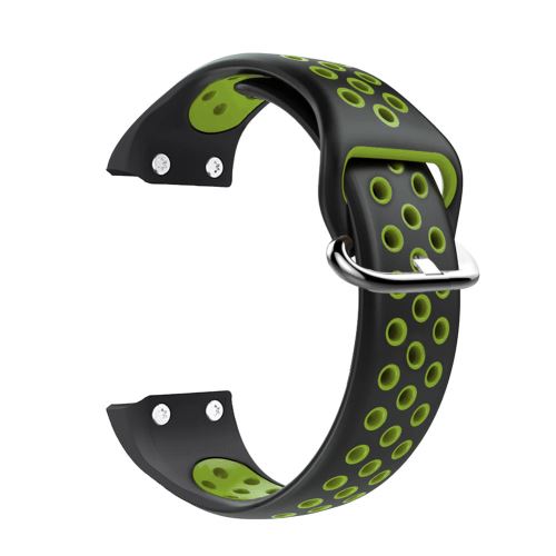 Bracelet en silicone Smartwatch pour Garmin Forerunner35 F35 - Noir&Vert foncé