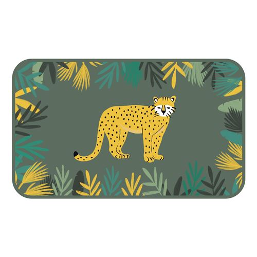 tapis rectangle 45 x 75 cm velours imprime animaux and co