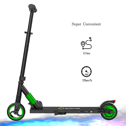 Vert Megawheels trotinette électrique pliable vitesse maximale 23km/h 5.0AH frein arrière métallique cache câble avec moteur arrière