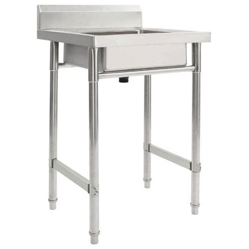 Vier de cuisine Seul lavabo Acier inoxydable Vidaxl