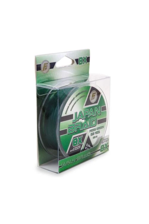 LINEAEFFE Tresse de peche Japan Braid 8X - Vert mousse - Ø 0,25 mm
