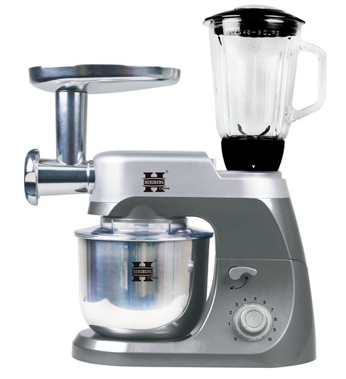 Herzberg HG-5029: Batteur Sur Socle 3 En 1 De 800 W Avec Action De Battement Planétaire Noire