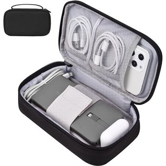 Mini Sac de Voyage Étui de rangement noir pour Chargeur Apple, accessoires  câbles ,cordons, disque dur externe, banque d'alimentation portable -  Rangement de l'atelier - Achat & prix