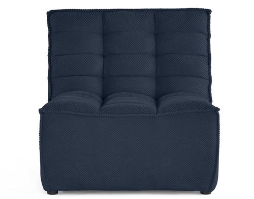 Non Communiqué Bleu Marine Ellie - Fauteuil En Velours Texturé