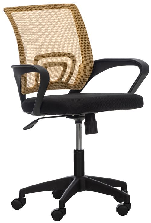 Fauteuil de bureau Auburn en maille avec hauteur réglable et pivotant , Jaune