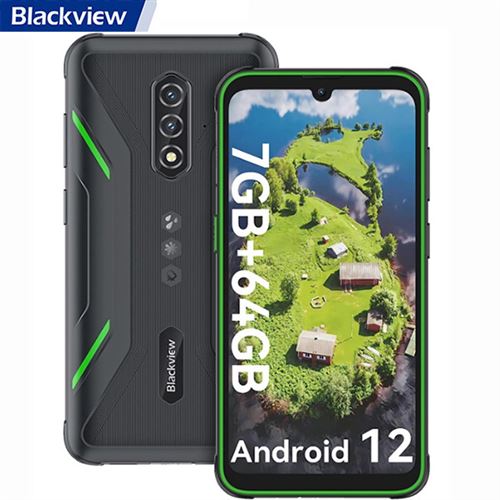 Blackview BV5200 Pro Téléphone Portable Incassable 6,1 7Go+64Go/TF 512Go 13MP+8MP 5180mAh Android 12 IP68 IP69K NFC/Face ID/Dual SIM 4G+5G Wi-FI - Vert
