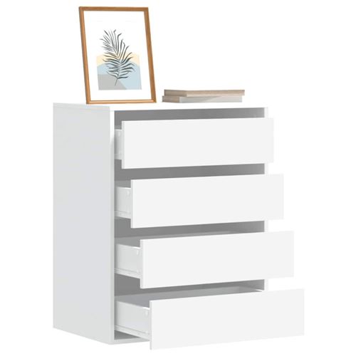 Commode d angle blanc 60x41x76 cm bois d ingénierie