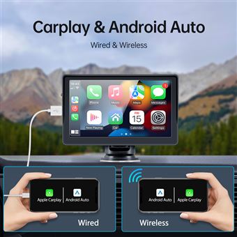 Autoradio Gearelec Universel 7 Lecteur Vidéo Portable avec Carplay