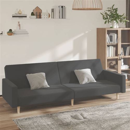 Non Communiqué Gris Foncé Vidaxl Canapé-Lit À 2 Places Tissu