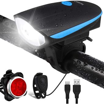 GADISTA Lumière Vélo 2en1 Avant + Arrière 600 Lumens – Rechargeable USB-C, IP65 Étanche, 8 Modes, Fixation Guidon/Casque, Sécurité Routière Optimale