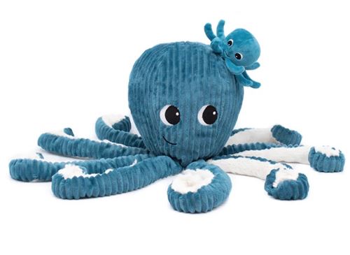 ptipotos pieuvre maman et bebe bleu