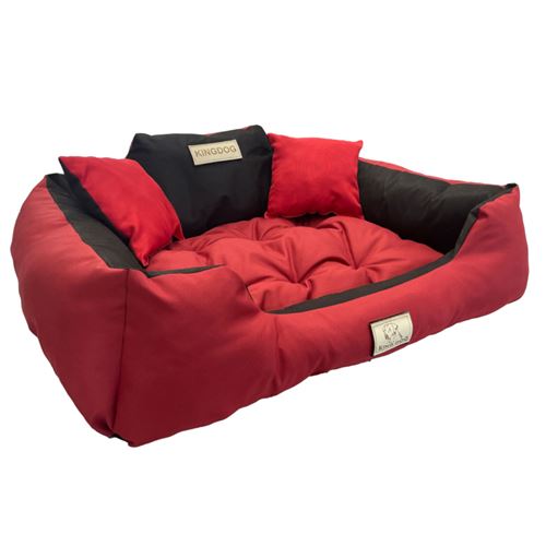 Comparer les prix de Niche lit pour chien confortable rouge 130x105 cm de la marque AIO.