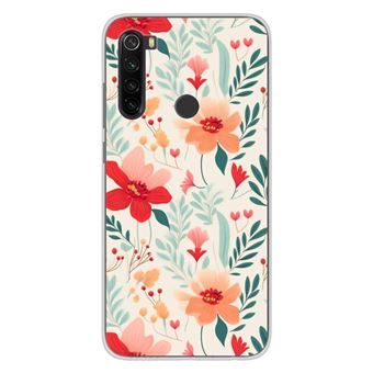 Coque en silicone - Compatible Xiaomi Redmi Note 8 - design flower wall - 1