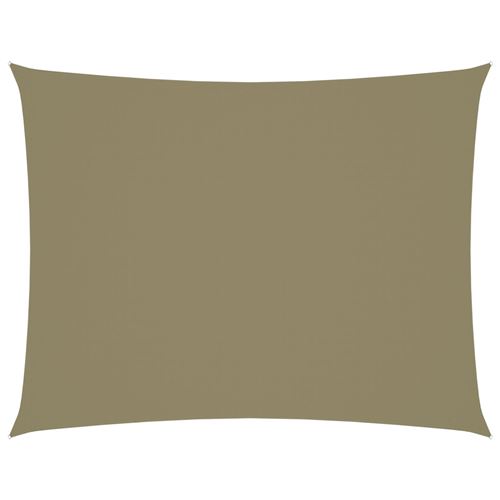 Voile de parasol Tissu Oxford rectangulaire 2x3,5 m Beige
