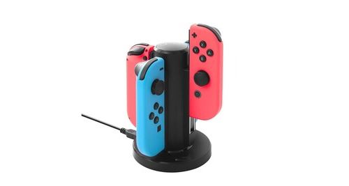 Contrôleur de charge led stand 4in1 chargeur dock switch joy-con / pro - noir