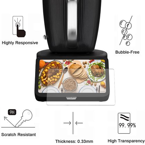 2 Verres Trempés Protecteurs D'Écran Pour Vorwerk Thermomix TM7 - Film Protection 9H Anti-Rayures, HD Clair, Anti-Empreintes Et Résistant à L'Huile
