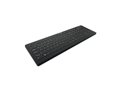 Non Communiqué Noir Contour Active Key Quickclean Ak-C8112 - Clavier - Design Médical Et Hygiénique - Full Size - Lavable - Sans Fil - 2.4 Ghz - Qwertz - Allemand
