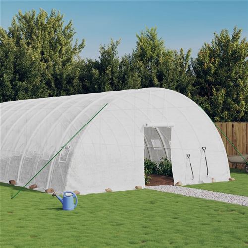 Non Communiqué Blanc Vidaxl Tuinkas Met Stalen Frame 96 Mâ² 16X6x2,85 M Wit3188122