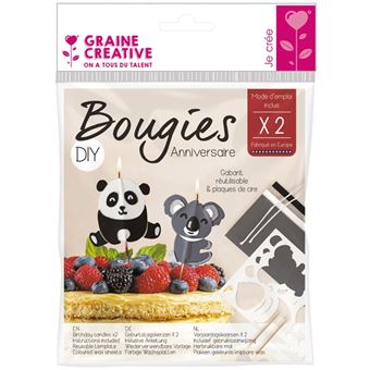 Kit DIY Bougies d'anniversaire - Koala - 2 pcs