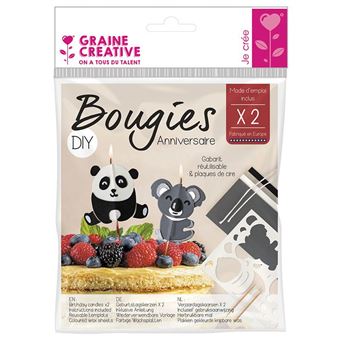 Kit DIY Bougies d'anniversaire - Koala - 2 pcs