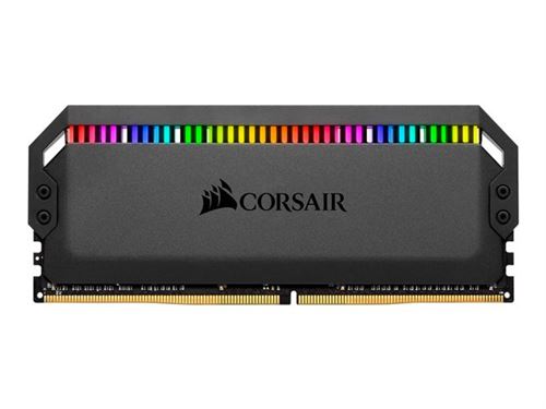 CORSAIR Dominator Platinum RGB - DDR4 - kit - 32 Go: 2 x 16 Go - DIMM 288 broches - 4000 MHz / PC4-32000 - CL19 - 1.35 V - mémoire sans tampon - non ECC - noir